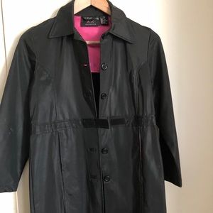 Girls black raincoat